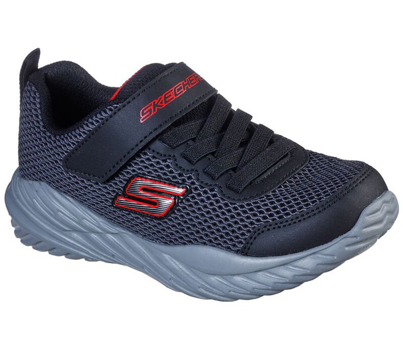 Skechers Pojkar Svarta/Röda Sneakers - Nitro Sprint - Krodon - Sverige (WDONA-8350)